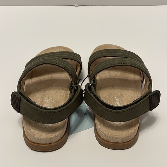 Toddler Boy’s Size 9 Green Strap Hook & Loop Closure Footbed Sandals - Picture 6 of 7